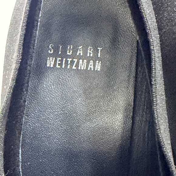 Stuart Weitzman Black Suede & Stretch Fabric Platform Pumps Size 8 - Picture 9 of 11